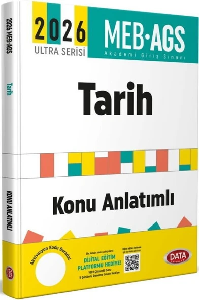 2026 MEB AGS Ultra Serisi Tarih Konu Anlatımlı Data Yayınları ürün görseli 1