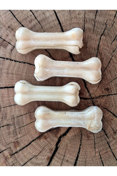 AboutThePerfect 7 cm Beyaz Köpek Kemikleri, 4'lü Paket, Ödüllü ve Lezzetli Köpek Kemiği