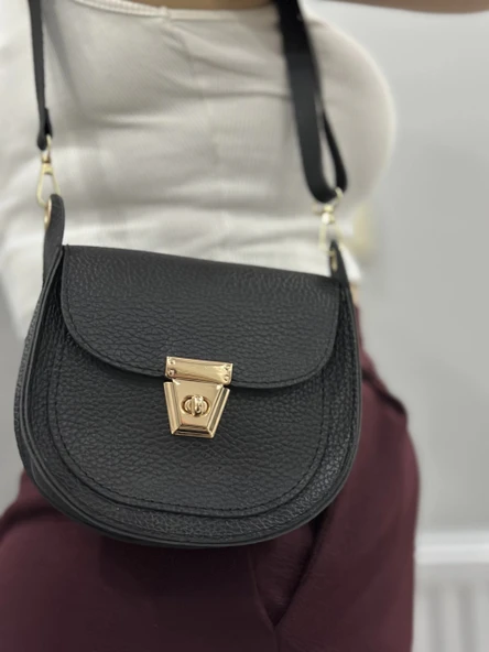 BİÇOMİ Klasik kapaklı siyah cilt çanta - Resim 6