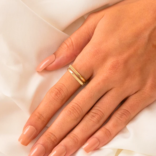 Gümüş Yüzük - Exxen Tarz Tasarım 925 Ayar Gümüş Yüzük - Resim 11