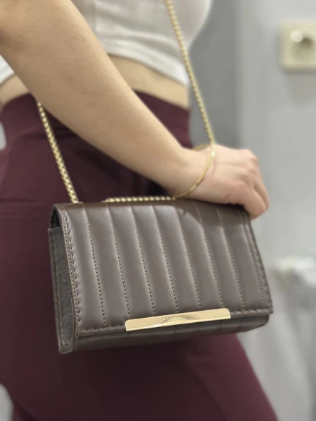 BİÇOMİ Cessi kahve cilt çanta - Resim 2