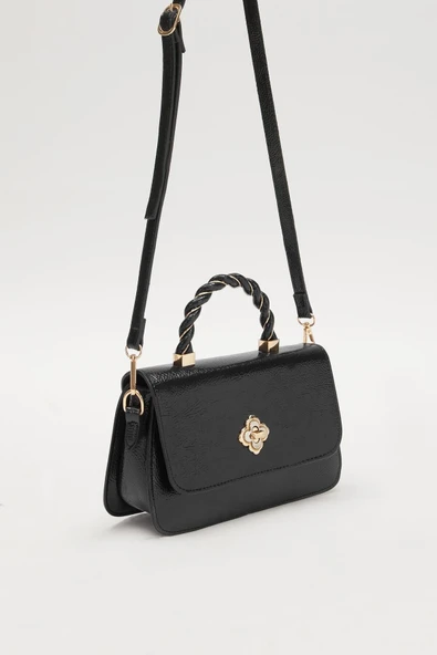 Levidor Siyah Rugan Kadın El ve Omuz Çantası 930179 - 2