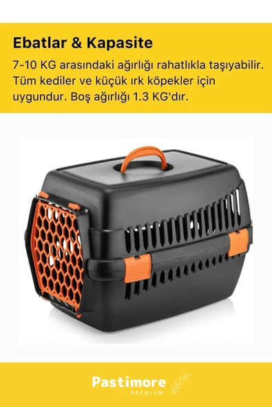 Pastimore Deluxe Serisi Güvenli & Konforlu Kedi Taşıma Sepeti Sağlam Pet Kutusu Seyahat Kafesi Çantası Pembe - 4