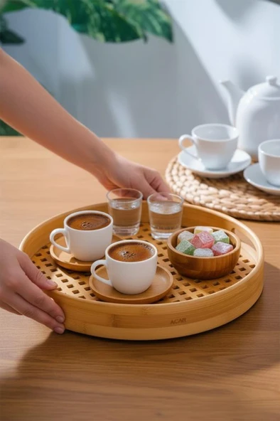 Bambu Sunum Tepsi - 35 cm - Resim 2