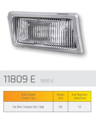 Bmc Ticarı Sis Lambası Sag Profosyonel Bmc Levend - Farba 11810e ürün görseli 1