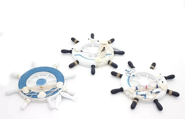 Ahşap Marin Duvara Asmalı Dümen Alk2464 ürün görseli 1