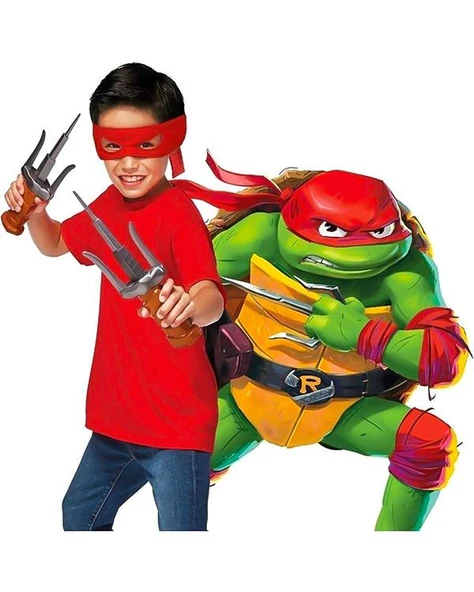 Teenage Mutant Ninja Turtles Raphael Kırmızı Maske ve Aksesuar Seti TU806001 - Resim 5