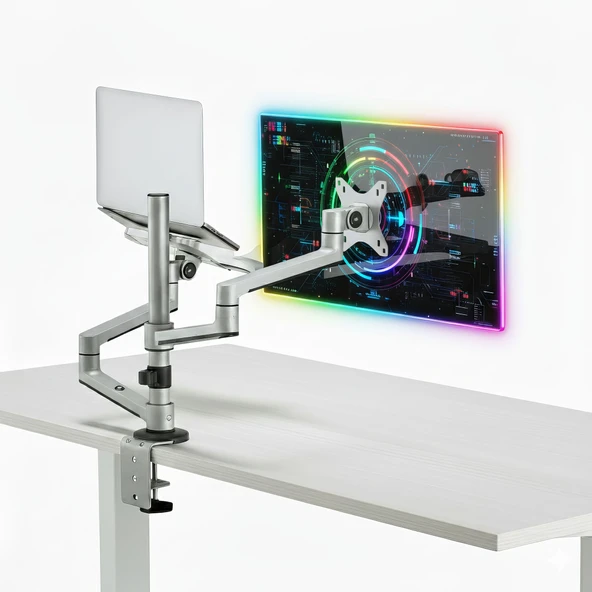 NPO STD72024MLG 11"-17" Notebook 17"-32" Monitör Destekli Alüminyum Monitör Tutucu ürün görseli