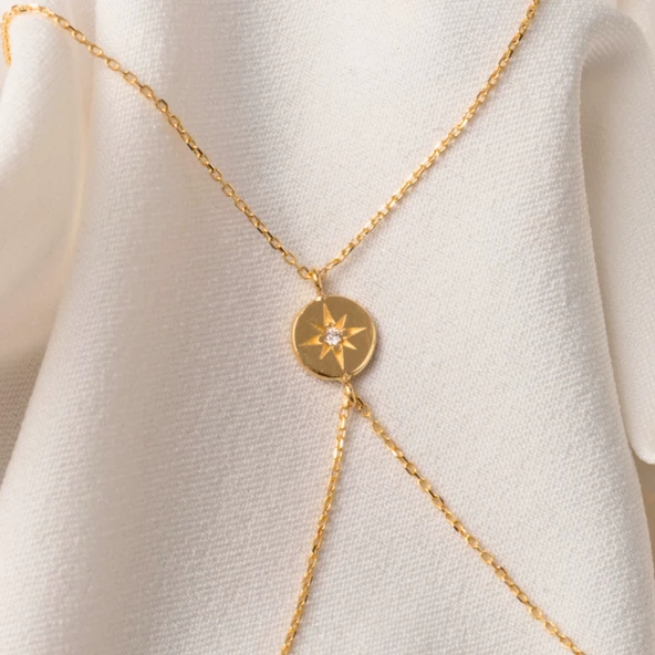 Gümüş Şahmeran - 925 Ayar Gümüş Tektaş Şimal Yıldızı Şahmeran - 6