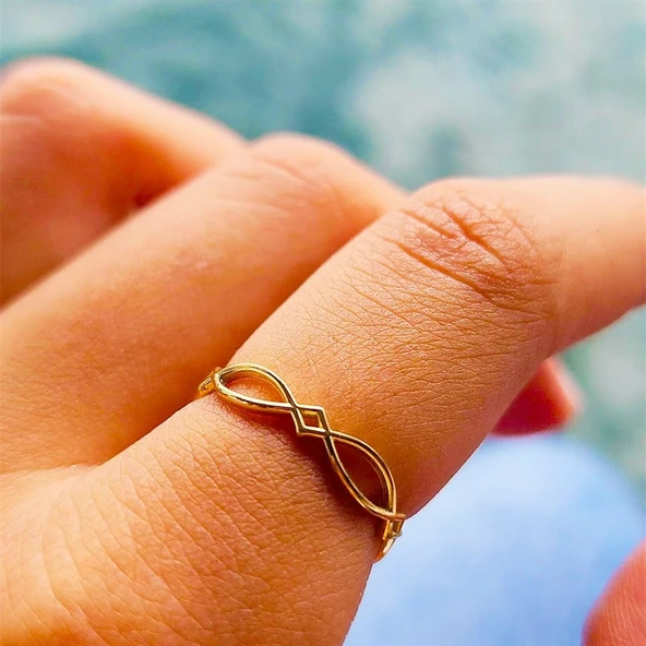 Gümüş Yüzük - Örgü Taşsız 925 Ayar Gümüş Alyans Yüzük - Resim 5