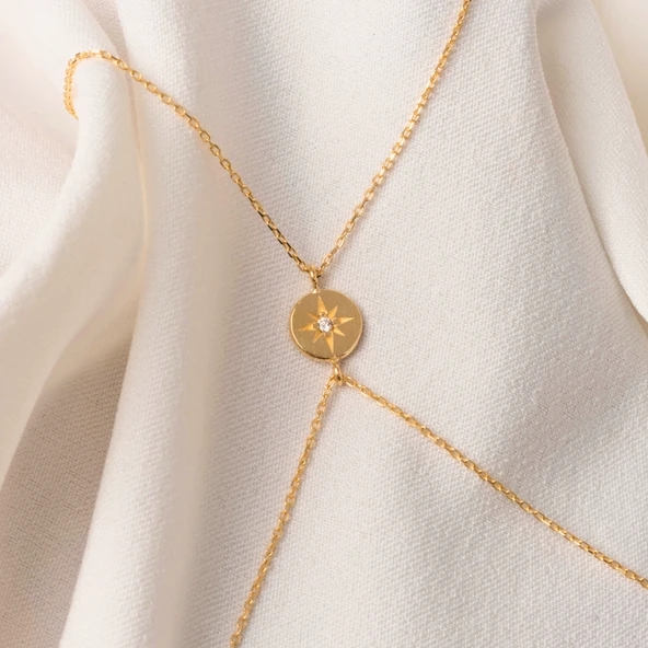 Gümüş Şahmeran - 925 Ayar Gümüş Tektaş Şimal Yıldızı Şahmeran - 8