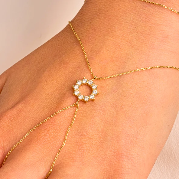 Gümüş Şahmeran - 925 Ayar Gümüş Yuvarlak Zirkon Taşlı Tasarım Şahmeran - 2