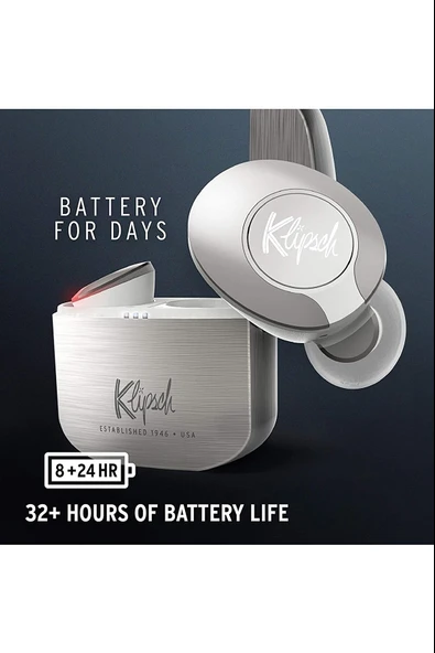 Klipsch T5 II TWS Kulak İçi Bluetooth Kulaklık Gümüş - Resim 3