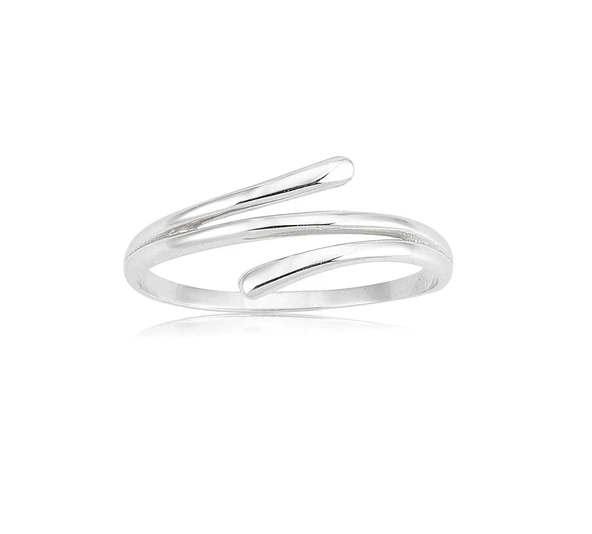 Gümüş Yüzük -Sarmal Taşsız 925 Ayar Minimal Tasarım Gümüş Eklem Yüzüğü-Minimal Hediyelik Gümüş Yüzük - Resim 7