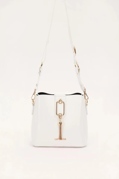 Levidor Beyaz Rugan Kadın Omuz Çantası 930126