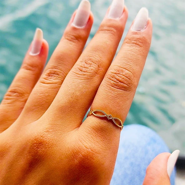 Gümüş Yüzük - Örgü Taşsız 925 Ayar Gümüş Alyans Yüzük - Resim 11