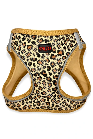 Pets Carnival Kedi Köpek Air-mesh Göğüs Tasması Ve Gezdirme Sevk Kayışı Seti Leopar 2si1 Arada - 3
