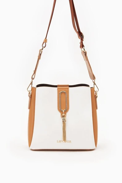 Levidor Beyaz Camel Kadın Omuz Çantası 930126 ürün görseli