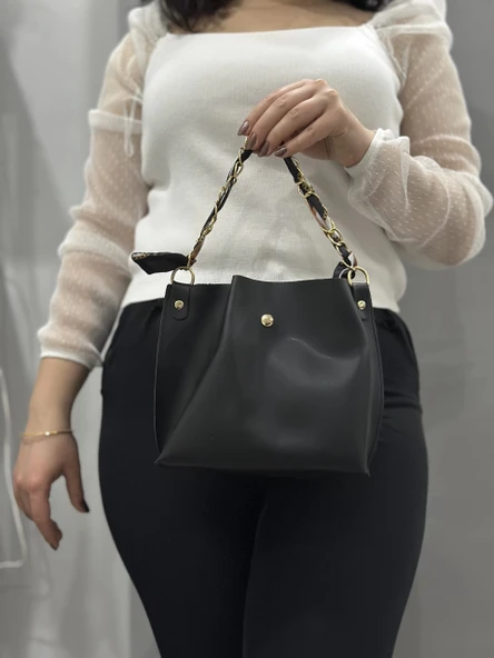 BİÇOMİ Siyah cilt zrm çanta - Resim 2