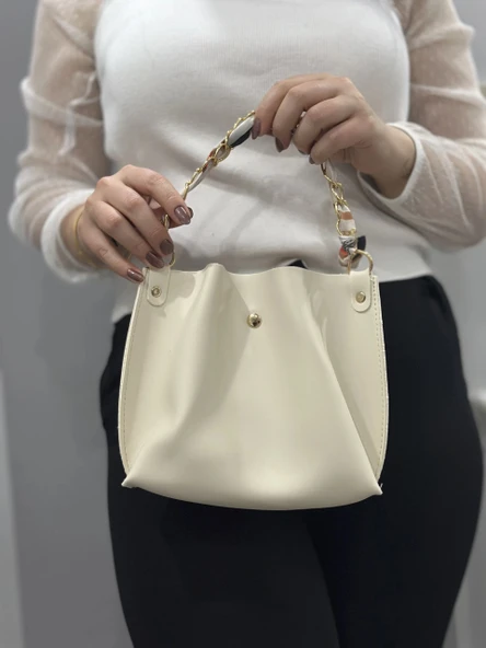 BİÇOMİ Krem cilt zrm çanta ürün görseli