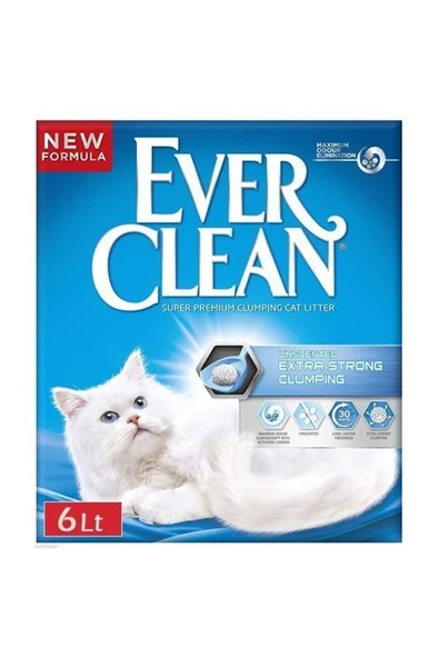 Premium Everclean Extra Strong Kokusuz Ince Taneli Topaklaşan Kedi Kumu 6 L