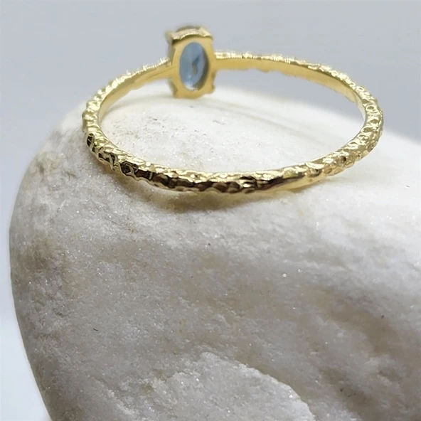 Gümüş Yüzük - Mila 030CT Zultanit Tektaş Minimal Tasarım Gümüş Yüzük-Zultanit Hediyelik Tektaş Yüzük - Resim 10