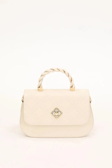 Levidor Krem Rugan Kadın Omuz Çantası 930180 ürün görseli