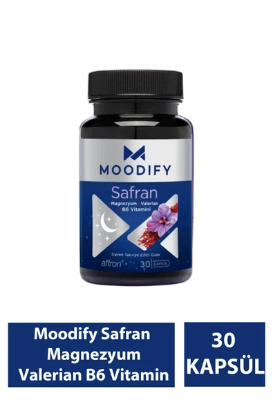 Moodify Safran Magnezyum Valerian B6 Vitamin 30 Kapsül ürün görseli 1