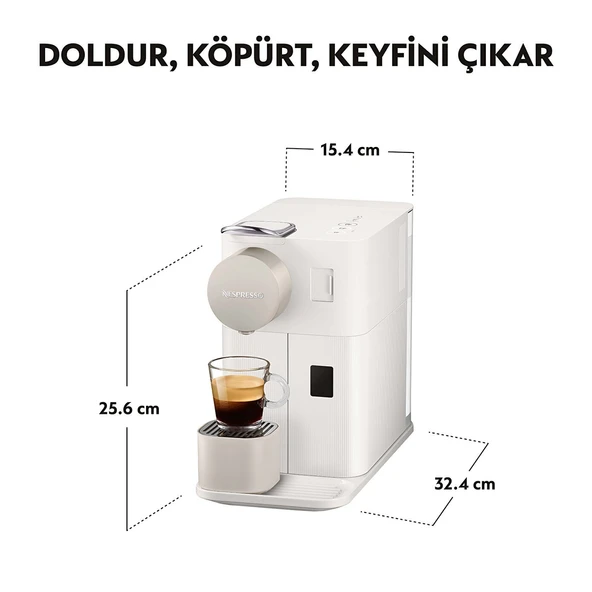 Nespresso F121 Latissima One Süt Çözümlü Kahve Makinesi Beyaz - 3
