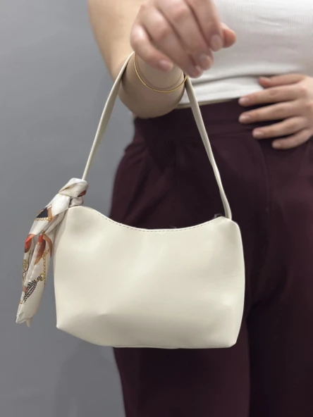 BİÇOMİ Riwan krem cilt çanta - Resim 4