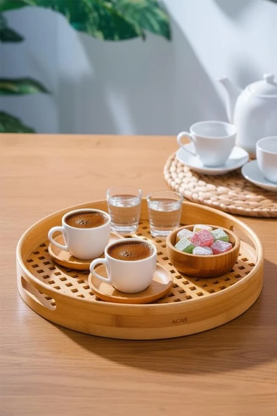 Bambu Sunum Tepsi - 35 cm - Resim 3