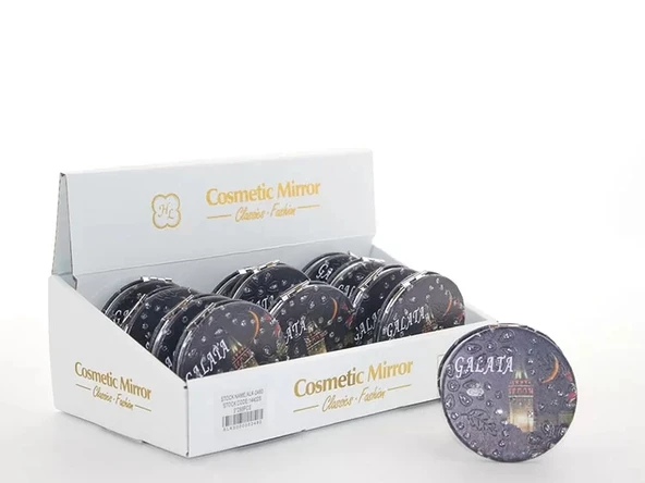 Taşlı İstanbul Tasarımı El Aynası İnce Alk2480 ürün görseli 1