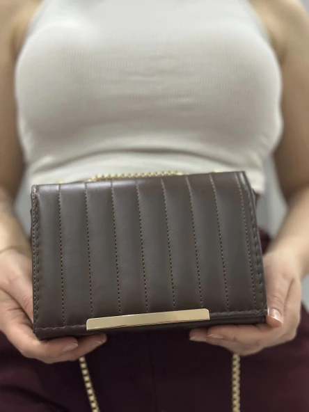 BİÇOMİ Cessi kahve cilt çanta - Resim 3