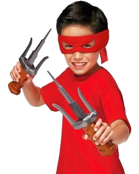 Teenage Mutant Ninja Turtles Raphael Kırmızı Maske ve Aksesuar Seti TU806001 - Resim 4