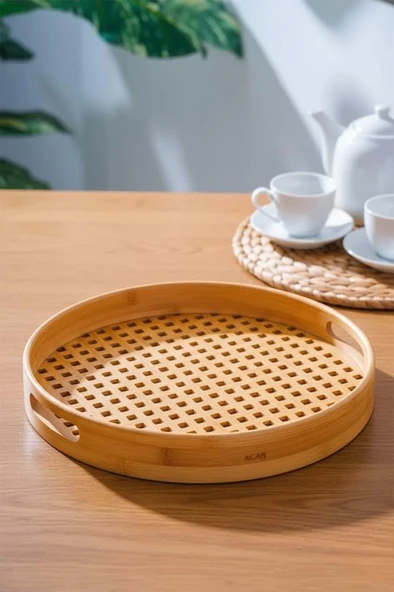Bambu Sunum Tepsi - 35 cm - Resim 4