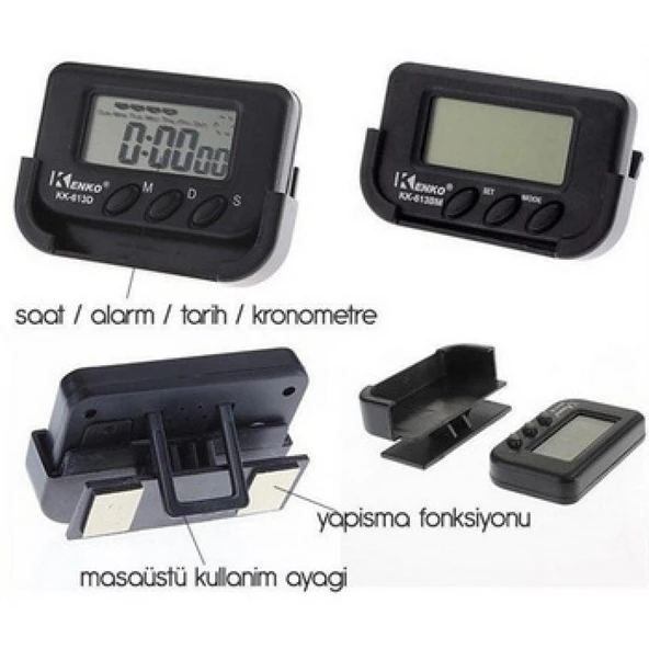 Araç İçi Dijital Saat (5284) - Resim 2