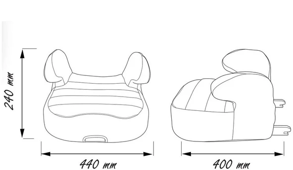 Comfymax Isofixli Yükseltici 15-36kg Oto Koltuğu - Blue Line - Resim 3