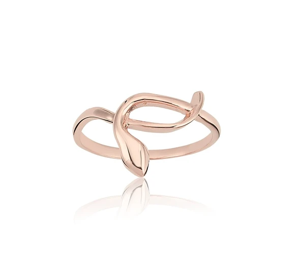 Gümüş Yüzük - Yılan Helen Kadın 925 Ayar Taşsız Gümüş Yüzük - Tasarım Yılan Eklem Gümüş Hediye Yüzük - 3