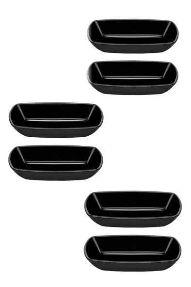 54663 6 Adet Tokio Cam Siyah Kase Çerezlik Kahvaltılık Takımı ürün görseli 1