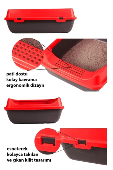 KRT Chitto Açık Kedi Tuvaleti ** Kürek Hediyeli - 5