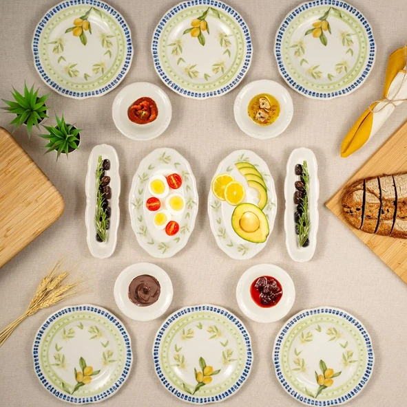 Fecra 14 Parça Casa Limone Kahvaltı Takımı - Resim 2