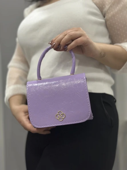 BİÇOMİ Lila cilt krash çanta ürün görseli