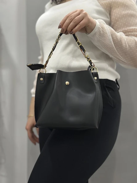 BİÇOMİ Siyah cilt zrm çanta ürün görseli