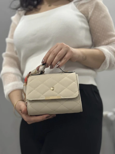 BİÇOMİ Bej cilt zoje çanta - Resim 8