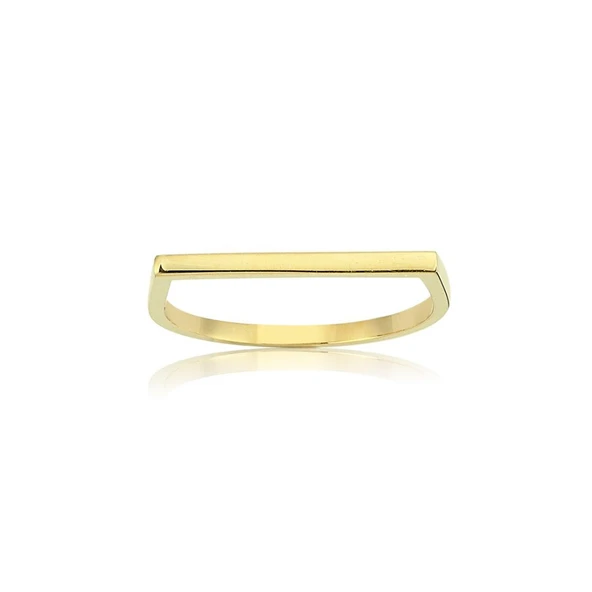 Ufuk Çizgisi Şans Totemi İnce Minimal Tasarım Gümüş Yüzük-Minimal Tarz 925 Ayar Eklem Gümüş Yüzük - Resim 7