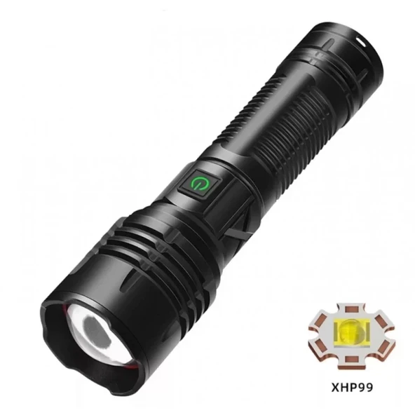 F-38  Yüksek Güç Ultra Spot Uzun Menzilli El Feneri Şarj Edilebilir Led   Güçlü El Fener Aydınlatma ürün görseli 1
