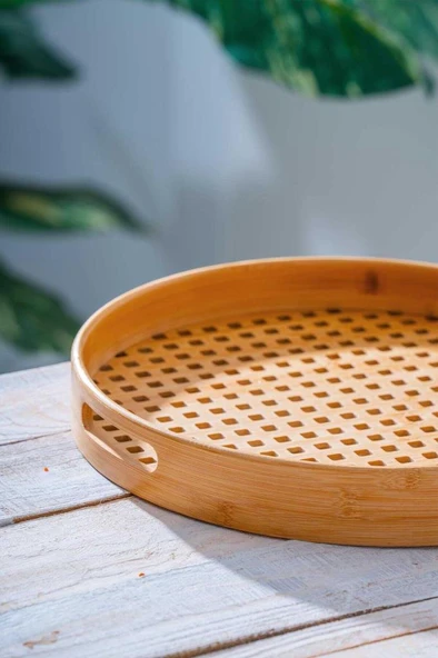Bambu Sunum Tepsi - 35 cm - Resim 5