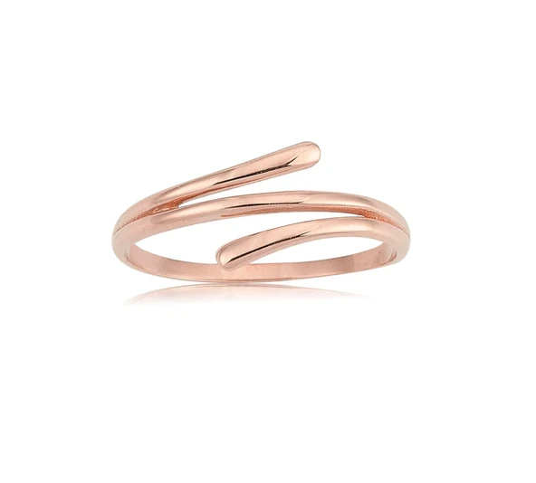 Gümüş Yüzük -Sarmal Taşsız 925 Ayar Minimal Tasarım Gümüş Eklem Yüzüğü-Minimal Hediyelik Gümüş Yüzük - Resim 11