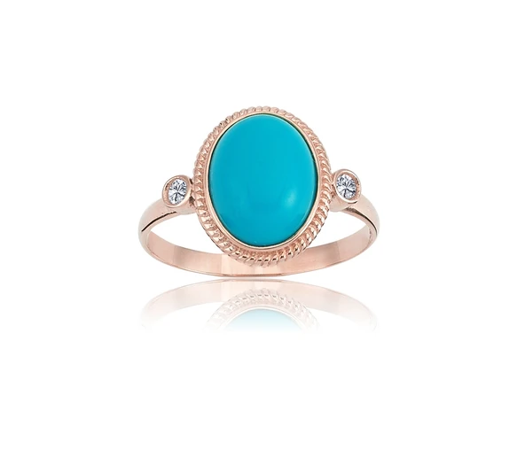 Vintage Firuze Taşlı 925 Ayar Gümüş Yüzük-Otantik Firuze Taşlı Gümüş Yüzük-Hediye Gümüş Yüzük - 10