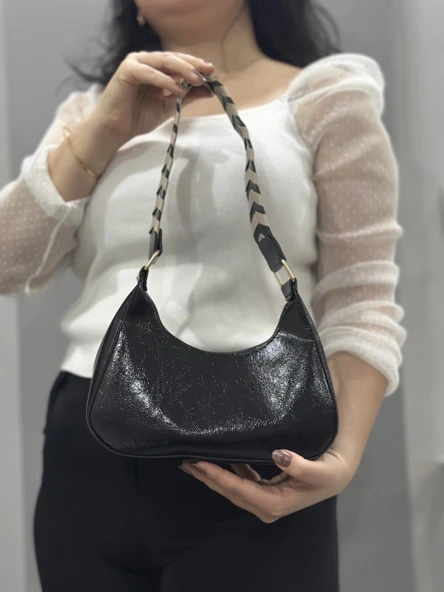 BİÇOMİ Kraş siyah cilt çanta - Resim 2